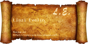 Liszi Evelin névjegykártya